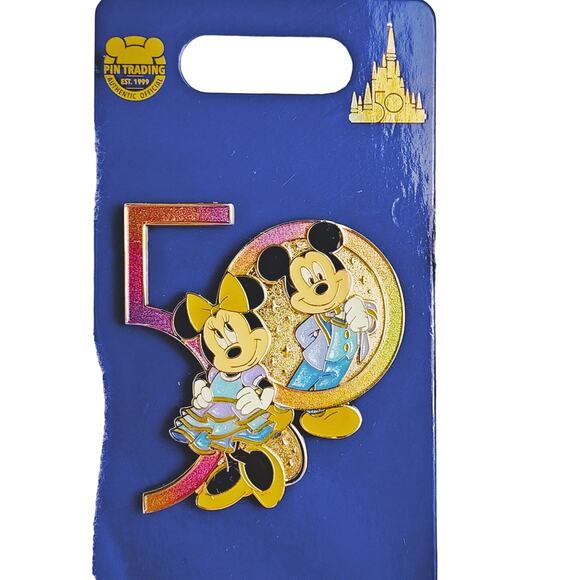 Disney 2021 Mickey & Minnie 50th Anniversary Pin New WDW - Picture 1 of 10